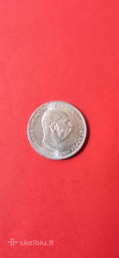 Austrija 1 korona 1916,sidabras 0,835 - nuotraukos Nr. 2