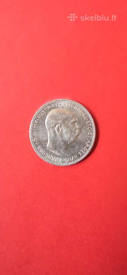 Austrija 1 korona 1914,sidabras 0,835 - nuotraukos Nr. 2