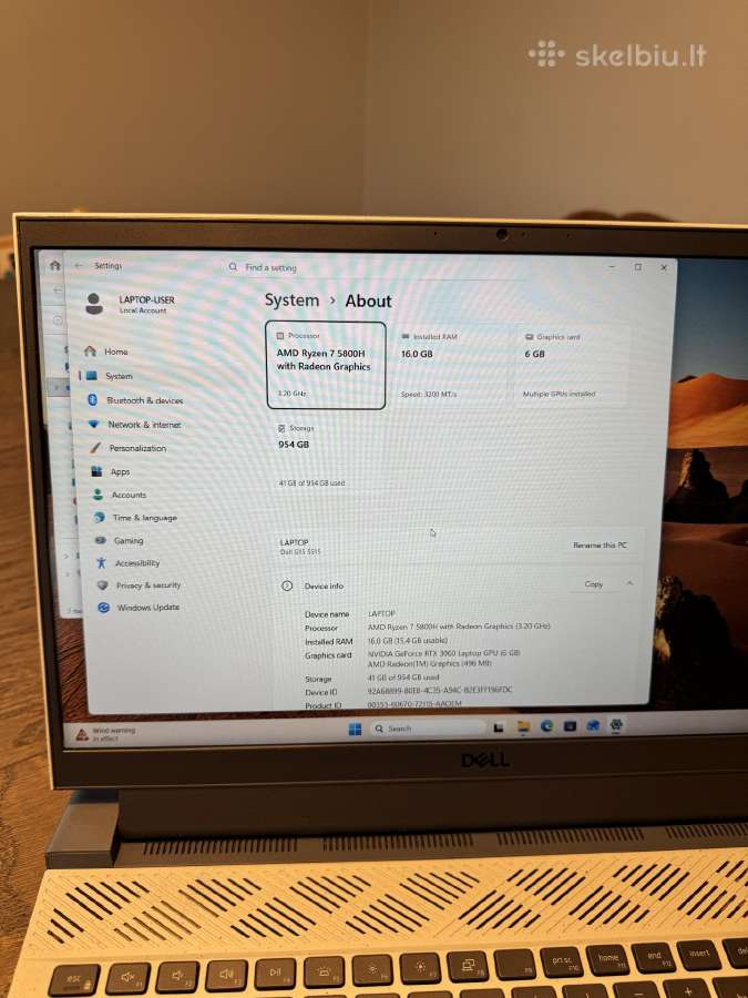 Dell G15 - nuotraukos Nr. 5