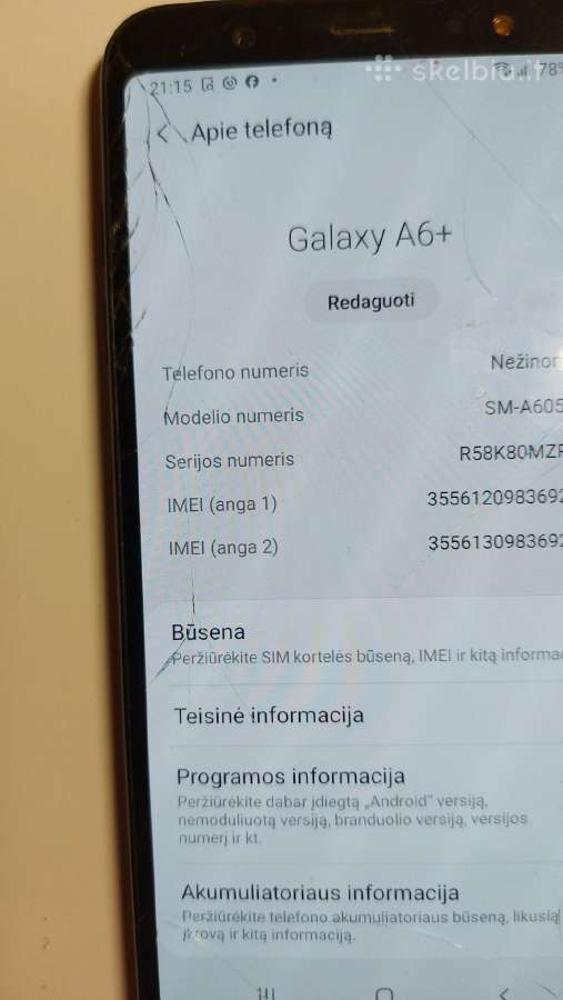 Samsung A6+ (6", 3gb/32gb, 4G, Android 10) - nuotraukos Nr. 3