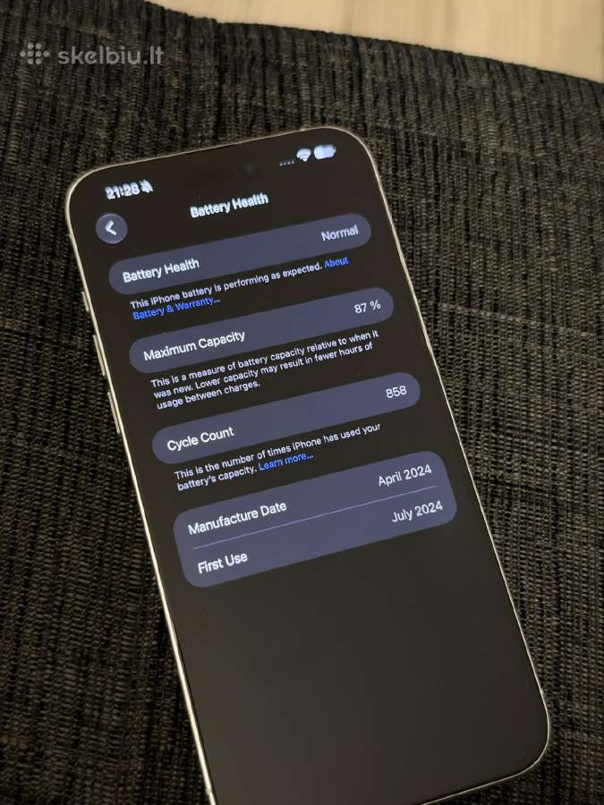 iPhone 15 Pro Max, White Titanium - nuotraukos Nr. 7