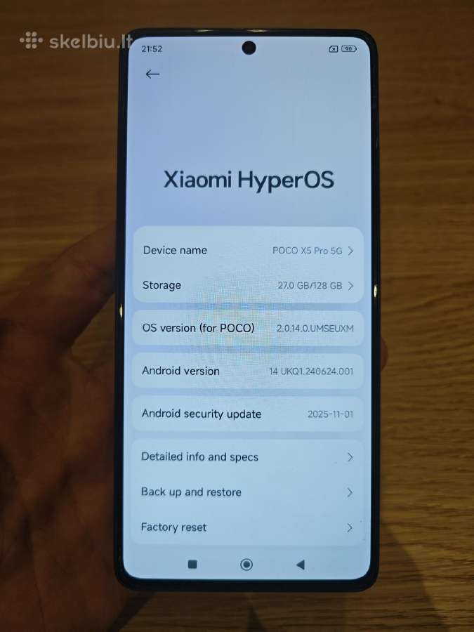 Xiaomi Poco X5 Pro 5G 128/6gb - nuotraukos Nr. 3