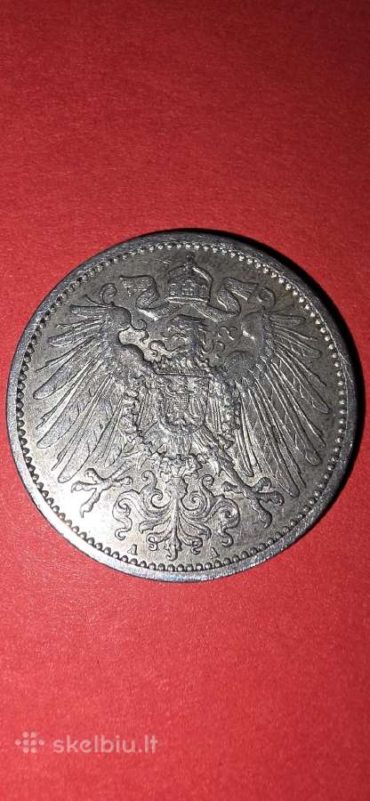 Vokietija 1 markė 1910 A,sidabras 0,900 - nuotraukos Nr. 2