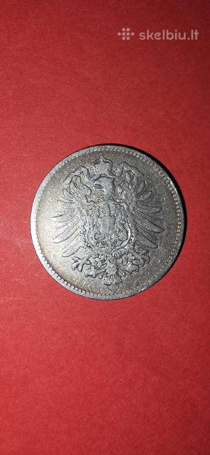 Vokietija 1 markė 1875g,sidabras 0,900 - nuotraukos Nr. 2