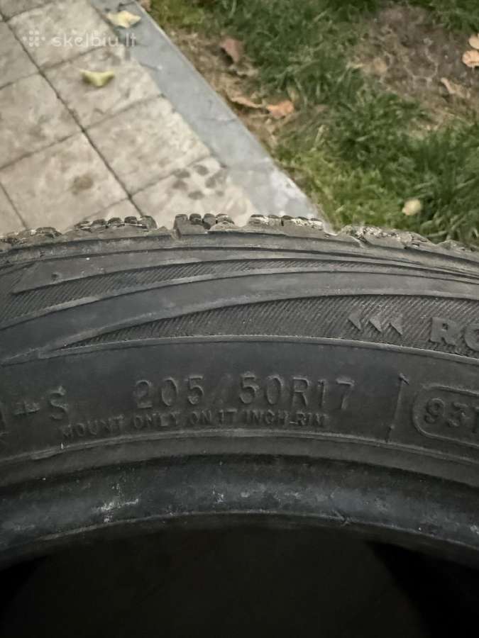 Naudotos žieminės padangos 205/50/r17 - nuotraukos Nr. 3