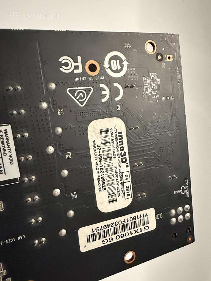 Inno3d Gtx 1060 6gb Vram - nuotraukos Nr. 5