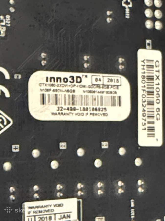 Inno3d Gtx 1060 6gb Vram - nuotraukos Nr. 6
