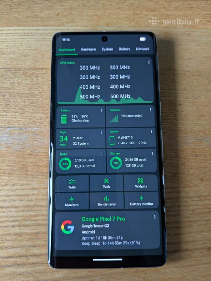 Google Pixel 7 Pro 128gb 12gb RAM 5G - nuotraukos Nr. 2