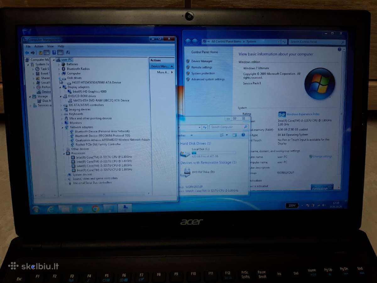 Acer 4core 500gb 8gb - nuotraukos Nr. 2