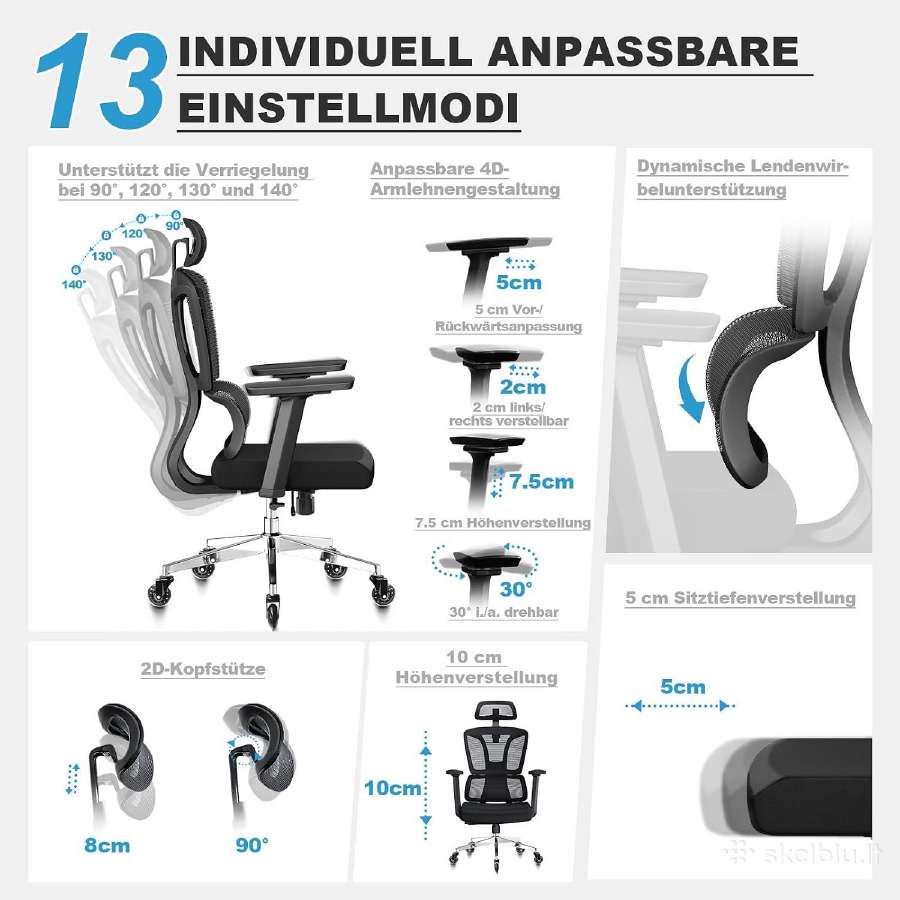 Ergonomiška biuro kėdė - nuotraukos Nr. 6