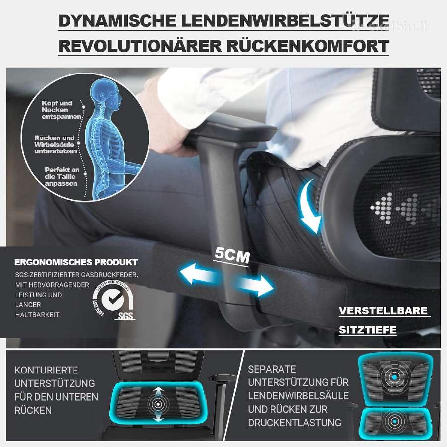 Ergonomiška biuro kėdė - nuotraukos Nr. 4