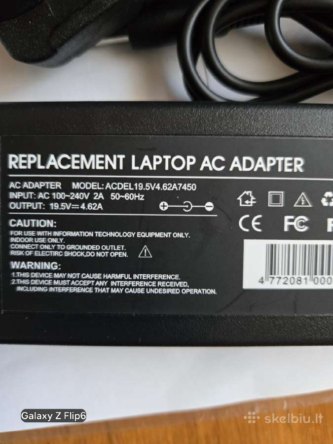 Dell19.5v4.62a7450 modelio pakrovėjas laptopui - nuotraukos Nr. 2