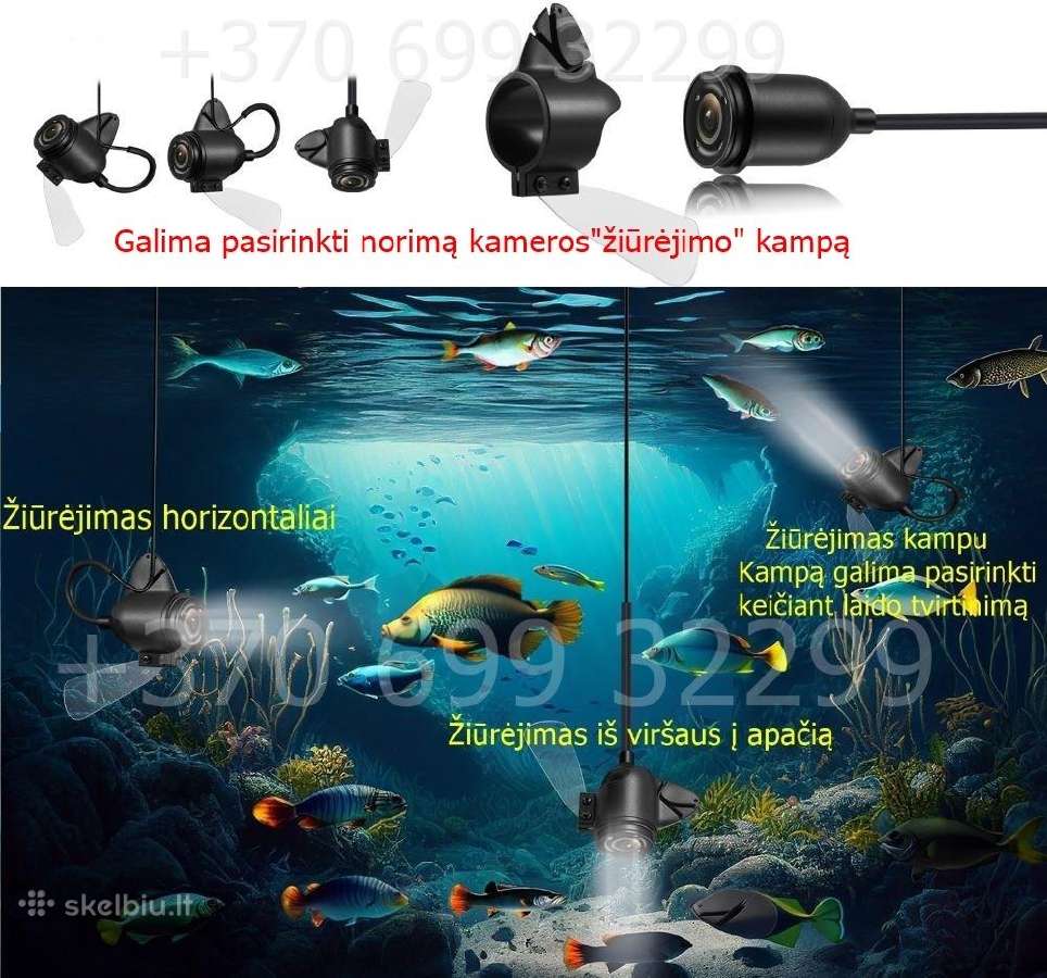Povandeninė kamera 10 colių sukama 360 laipsnių - nuotraukos Nr. 13
