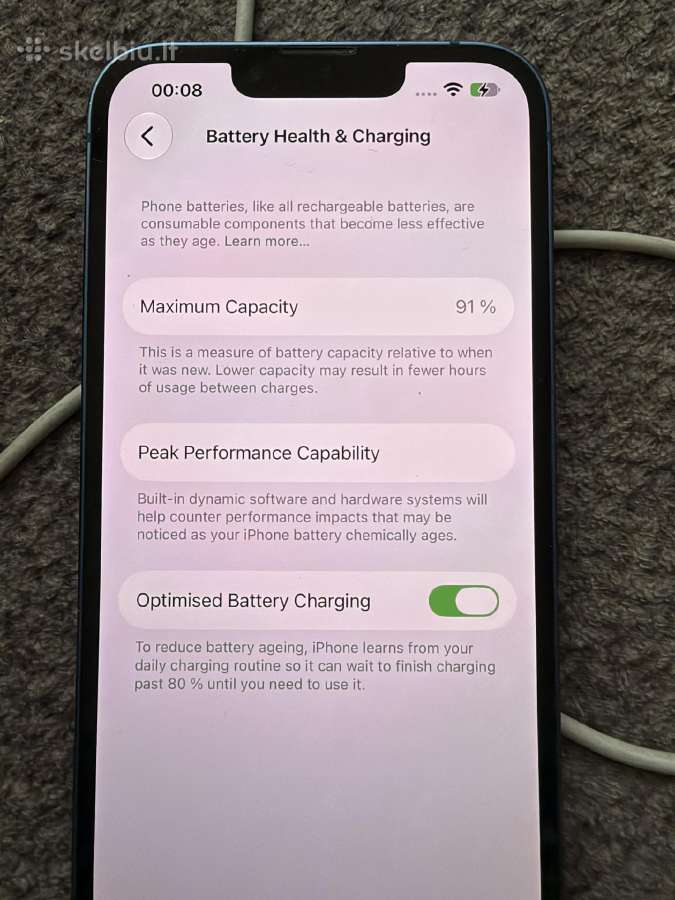 iPhone 13 Midnight Blue 91% battery 128gb - nuotraukos Nr. 8