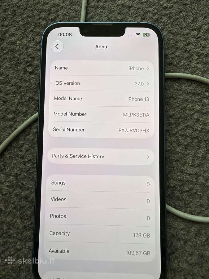 iPhone 13 Midnight Blue 91% battery 128gb - nuotraukos Nr. 9