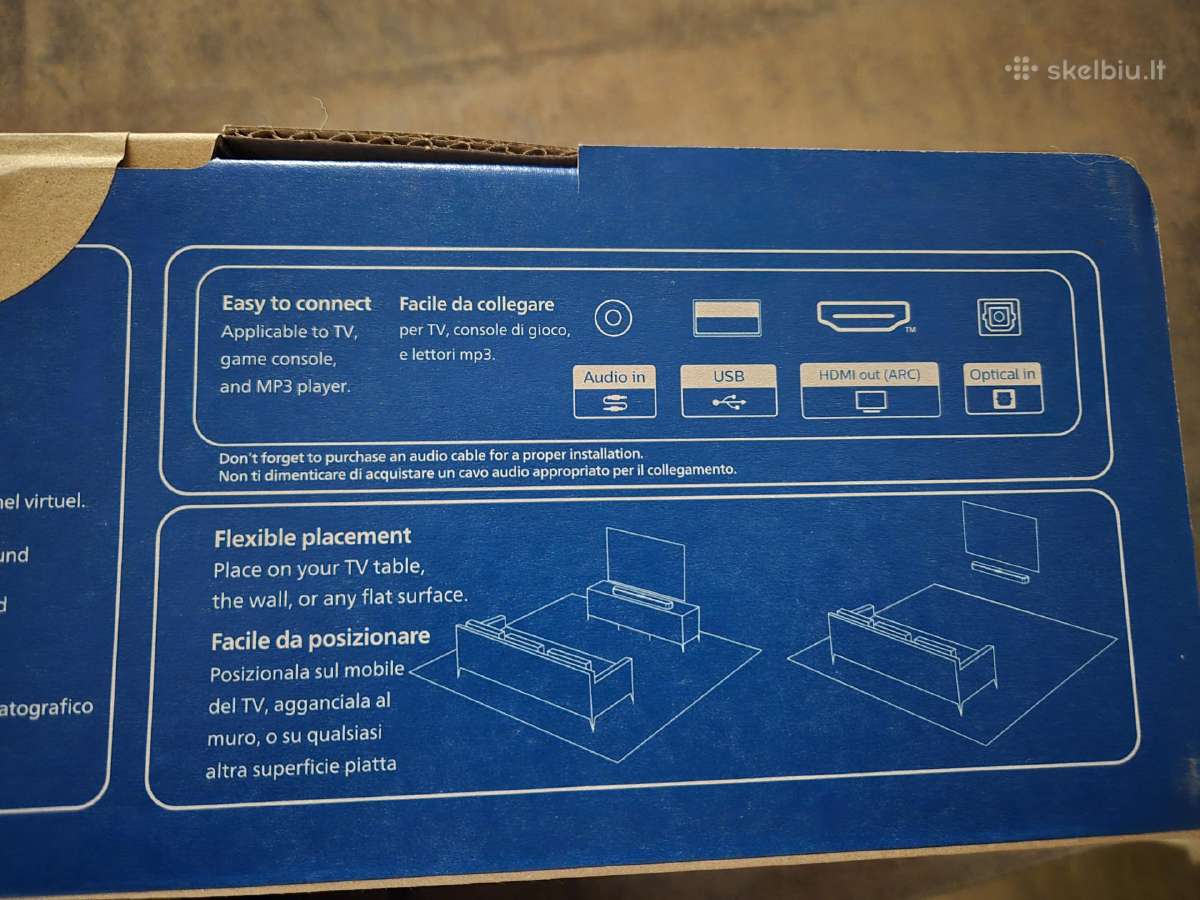 Garso kolonėlė Philips Soundbar 2.0 Tab 5201 - nuotraukos Nr. 4