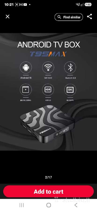 T95 Max Android TV Box – 8 GB RAM / 128 GB - nuotraukos Nr. 2