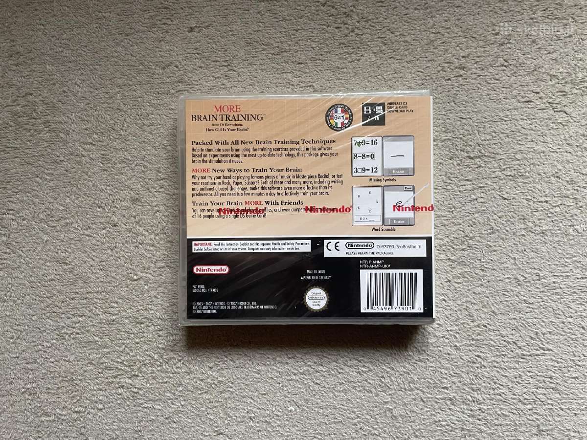 More Brain Training (Sealed) Nintendo DS žaidimas - nuotraukos Nr. 2