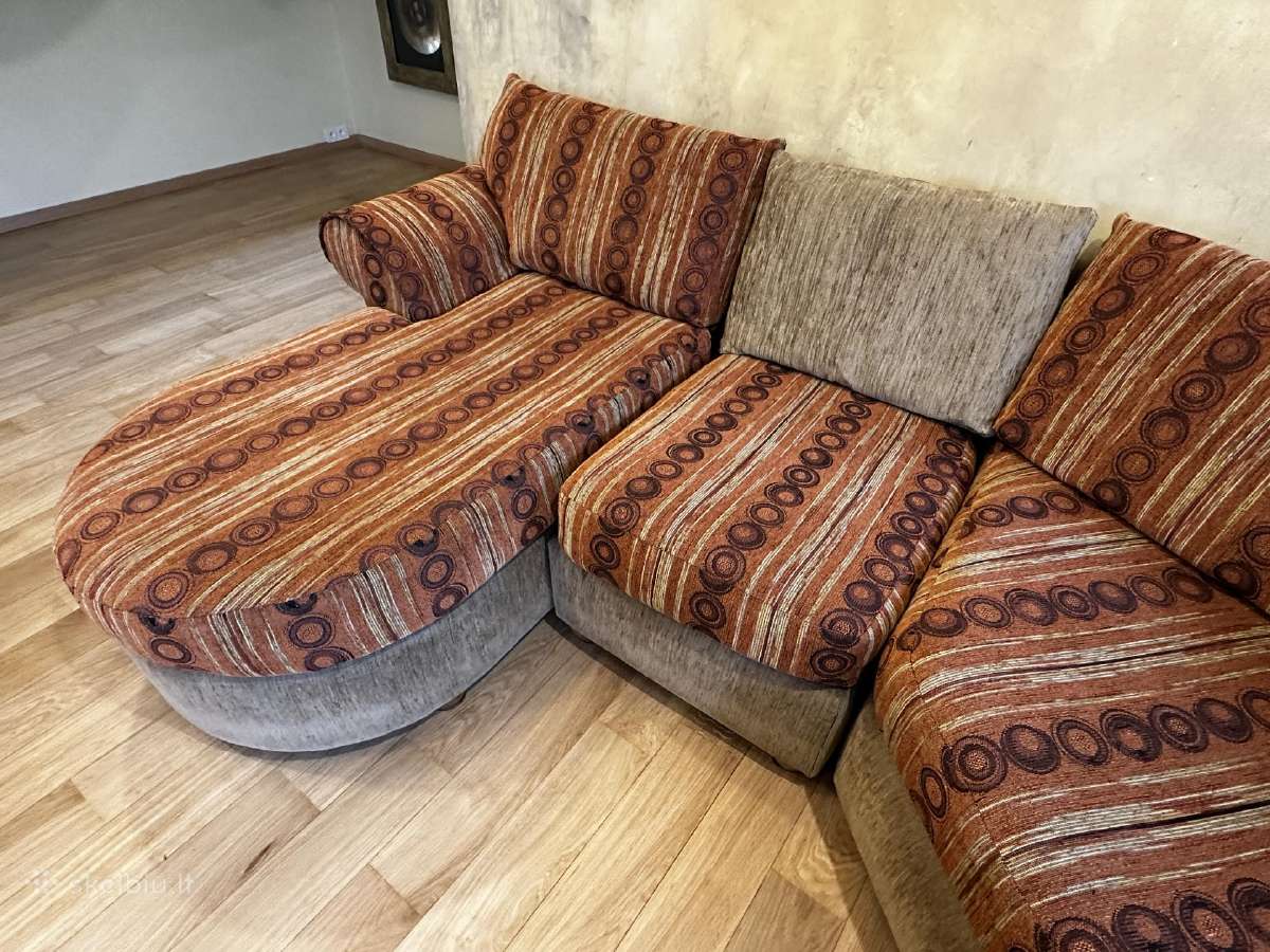 Amerikietiška sofa kampas modulinė - nuotraukos Nr. 8