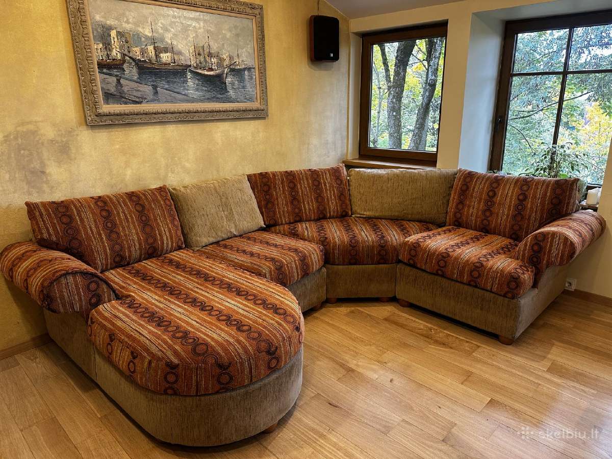 Amerikietiška sofa kampas modulinė - nuotraukos Nr. 10