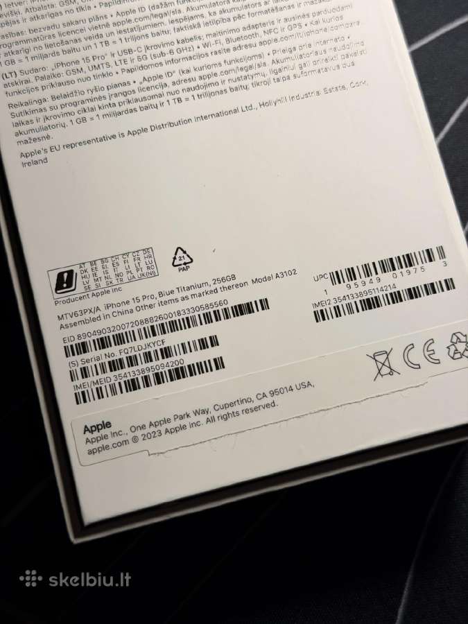 iPhone 15 Pro 256gb - nuotraukos Nr. 6