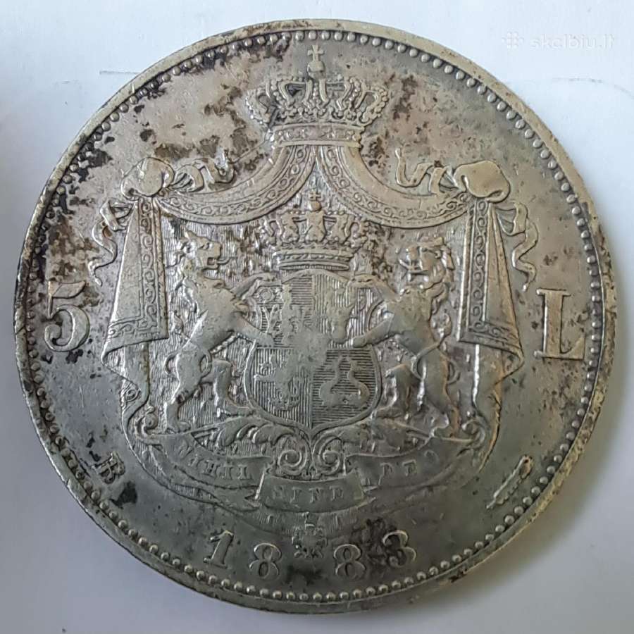 1883 Rumunija 5 lėjos - nuotraukos Nr. 2