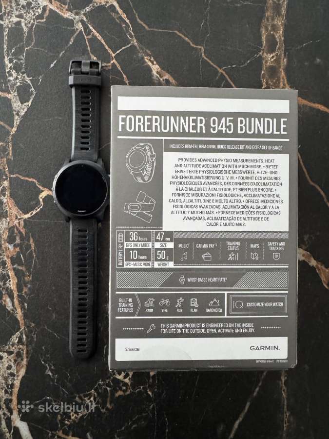Garmin Forerunner 945 Bundle + priedai - nuotraukos Nr. 3