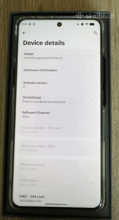Motorola Signature 16+512gb juodas. Flagmanas - nuotraukos Nr. 3