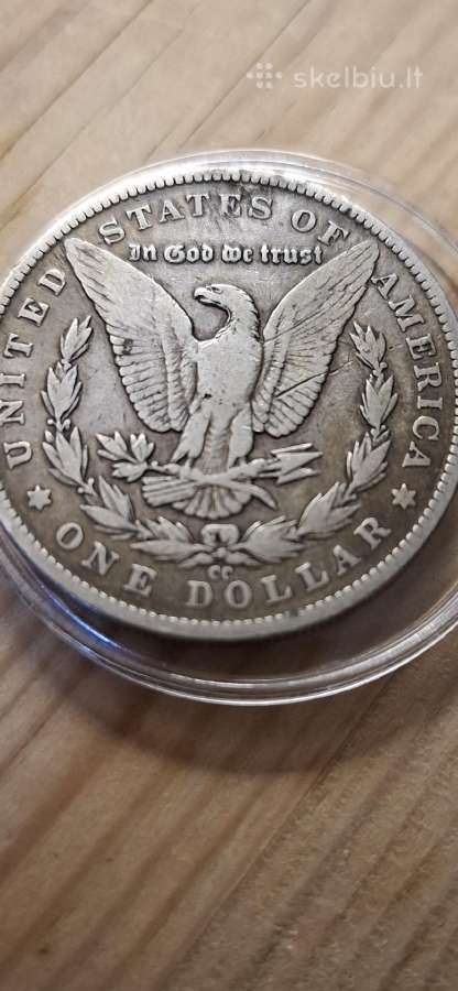 Sudabrine moneta Morgan dollar 1882 Cc, JAV - nuotraukos Nr. 2