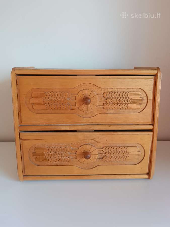 Tarybinė medinė duonos dėžė - nuotraukos Nr. 2