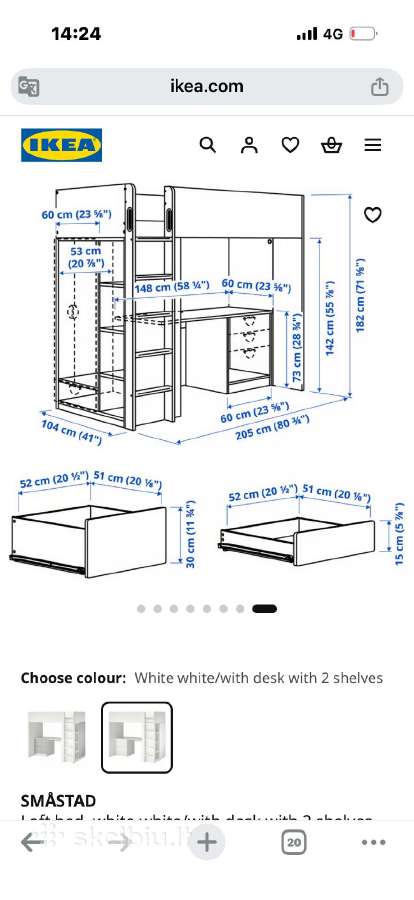 Ikea Smästad dviaukštė lova - nuotraukos Nr. 4