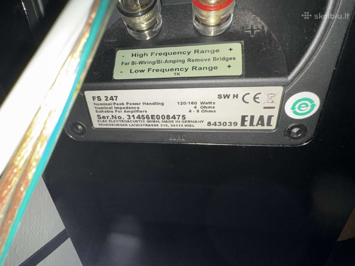 Elac FS 247 Hi-fi kolonėlės (Jet III) - nuotraukos Nr. 9