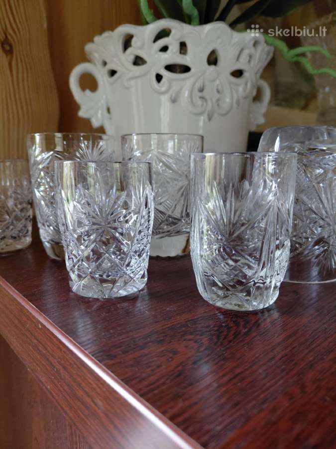 Senoviniai krikštoliniai stikliukai - nuotraukos Nr. 2