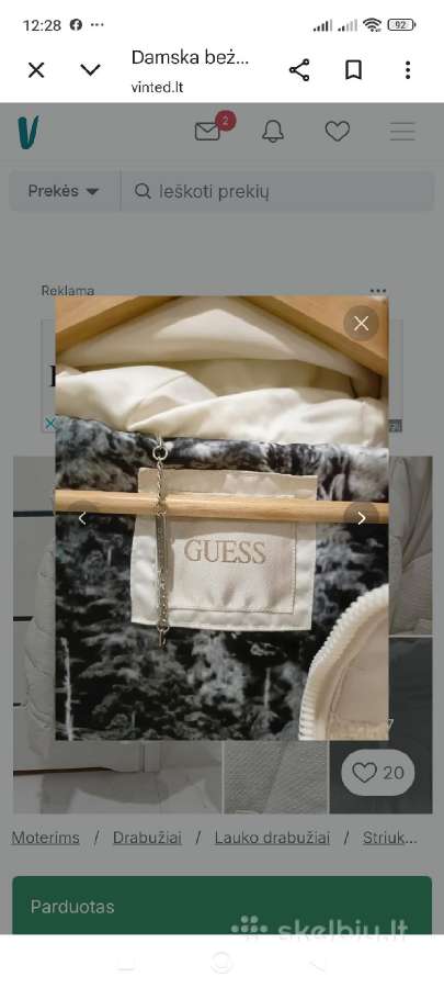 Guess XL Guess XL orginali striukė tikras Xldydi - nuotraukos Nr. 8