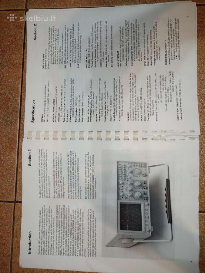 Parduodu oscilografą Gould Type 1425 20mhz - nuotraukos Nr. 7