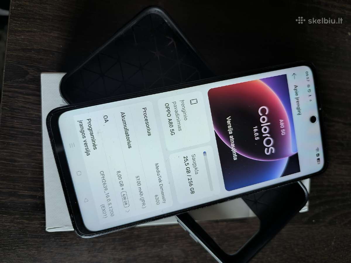 Tvarkingas Oppo A80 5G 8/256gb - nuotraukos Nr. 2
