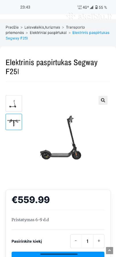 Už puse kainos apinaujas Segway Ninebot F25 (2gen) - nuotraukos Nr. 4
