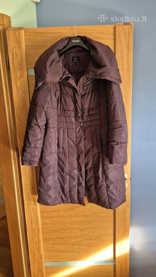 Bordo spalvos paltas - nuotraukos Nr. 3