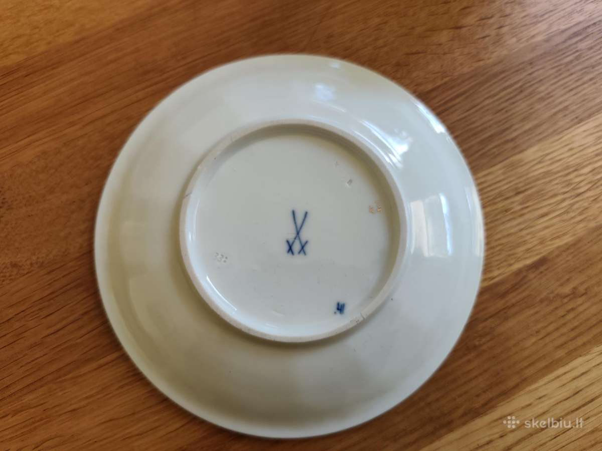 Meissen x-form arbatos puodelis su lėkštute - nuotraukos Nr. 3