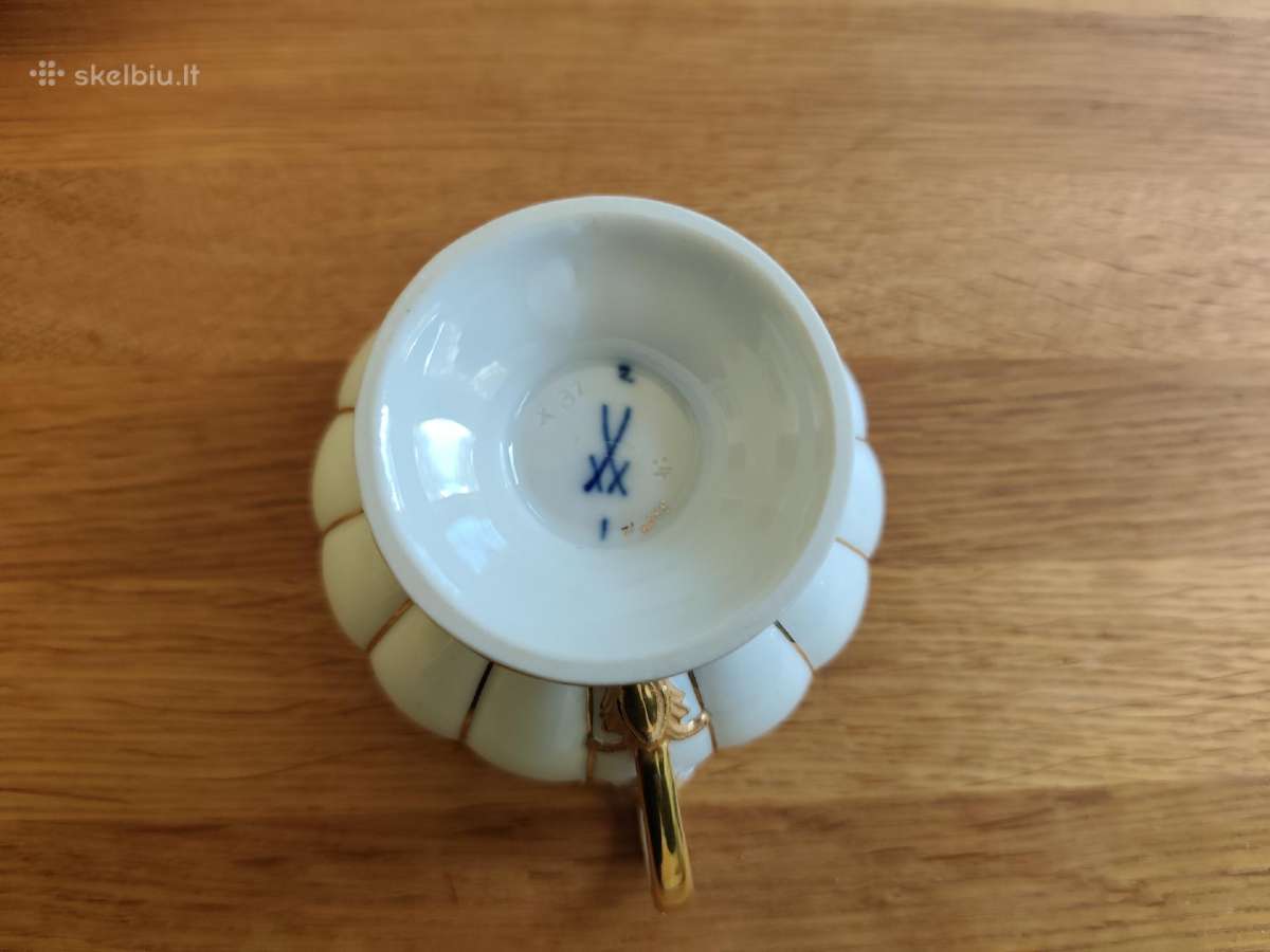 Meissen x-form arbatos puodelis su lėkštute - nuotraukos Nr. 4