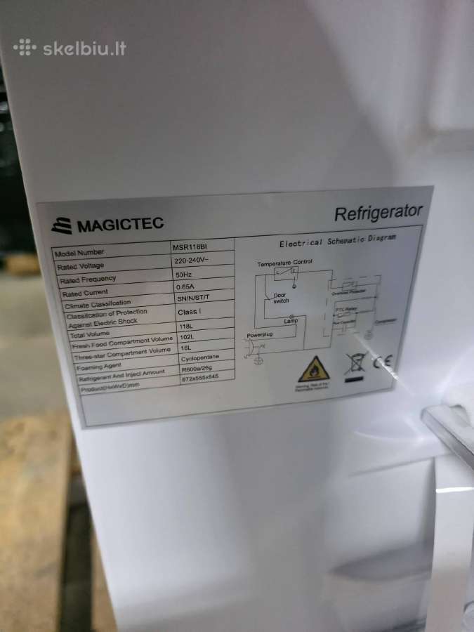 Įmontuojamas Šaldytuvas „magictec“ 118 L - nuotraukos Nr. 7