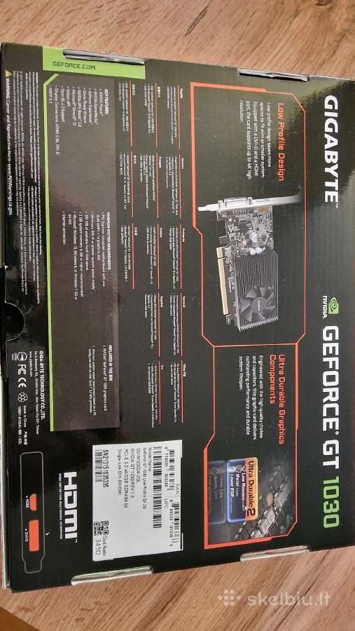 Gigabyte Nvidia Geforce GT 1030 2gb Low profile - nuotraukos Nr. 5