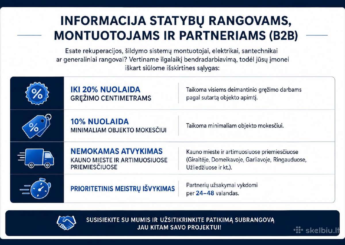 Deimantinis skylių gręžimas Kaune ir Kauno rajone - nuotraukos Nr. 3