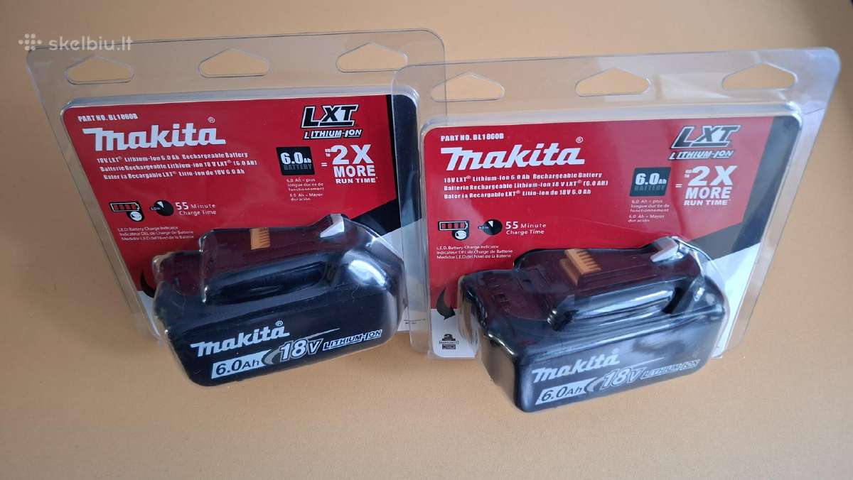 Akumuliatoriai, pakrovėjai Makita įrankiams 18v - nuotraukos Nr. 2