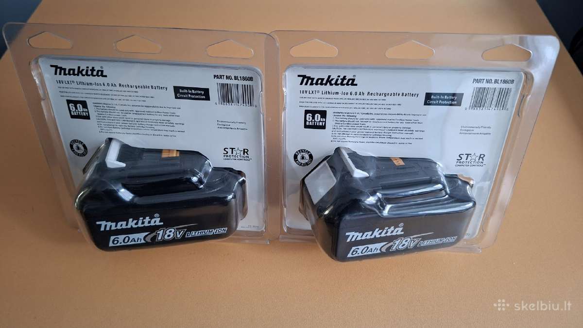 Akumuliatoriai, pakrovėjai Makita įrankiams 18v - nuotraukos Nr. 3