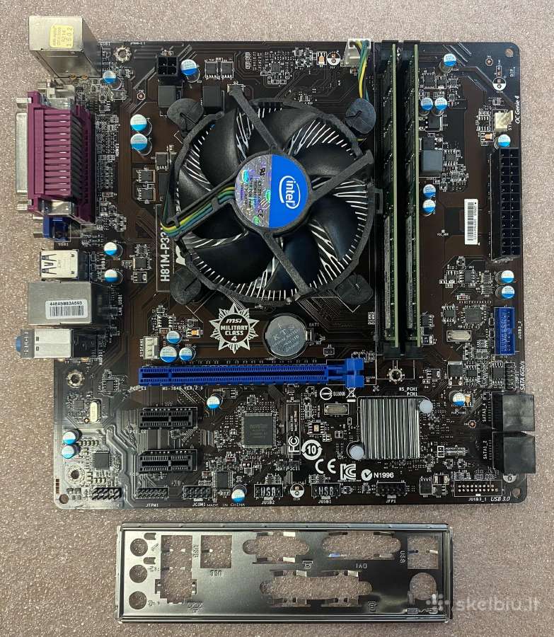 Msi H81m-p33 V2 + 8gb Ddr3 + Intel i3-4160 - nuotraukos Nr. 2