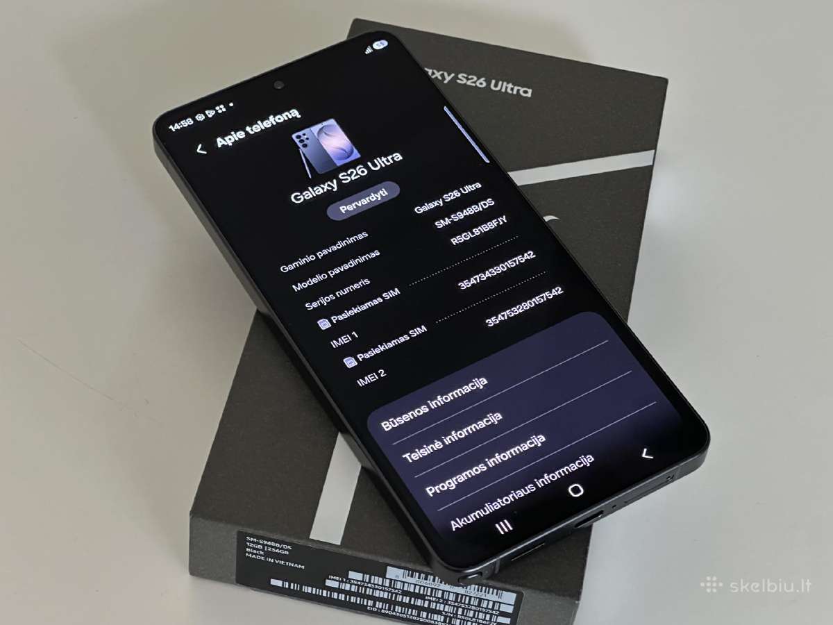 Parduodu naują Samsung Galaxy S26 Ultra 256gb - nuotraukos Nr. 2