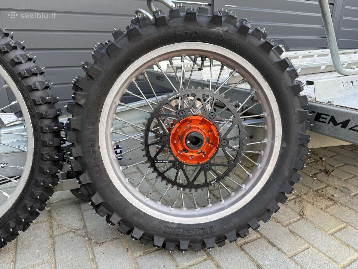 KTM exc 2023 metu ratlankiai su dygliuotom padang - nuotraukos Nr. 3