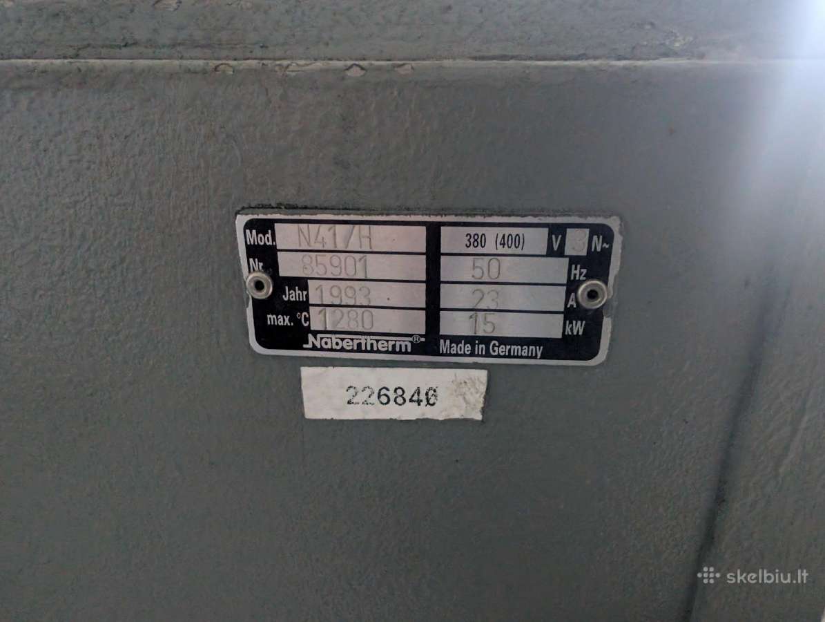 Grūdinimo ir terminio apdirbimo krosnis Nabertherm - nuotraukos Nr. 7