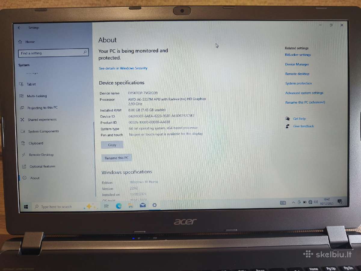 Acer Aspire V5-552g, 15.6 - nuotraukos Nr. 2